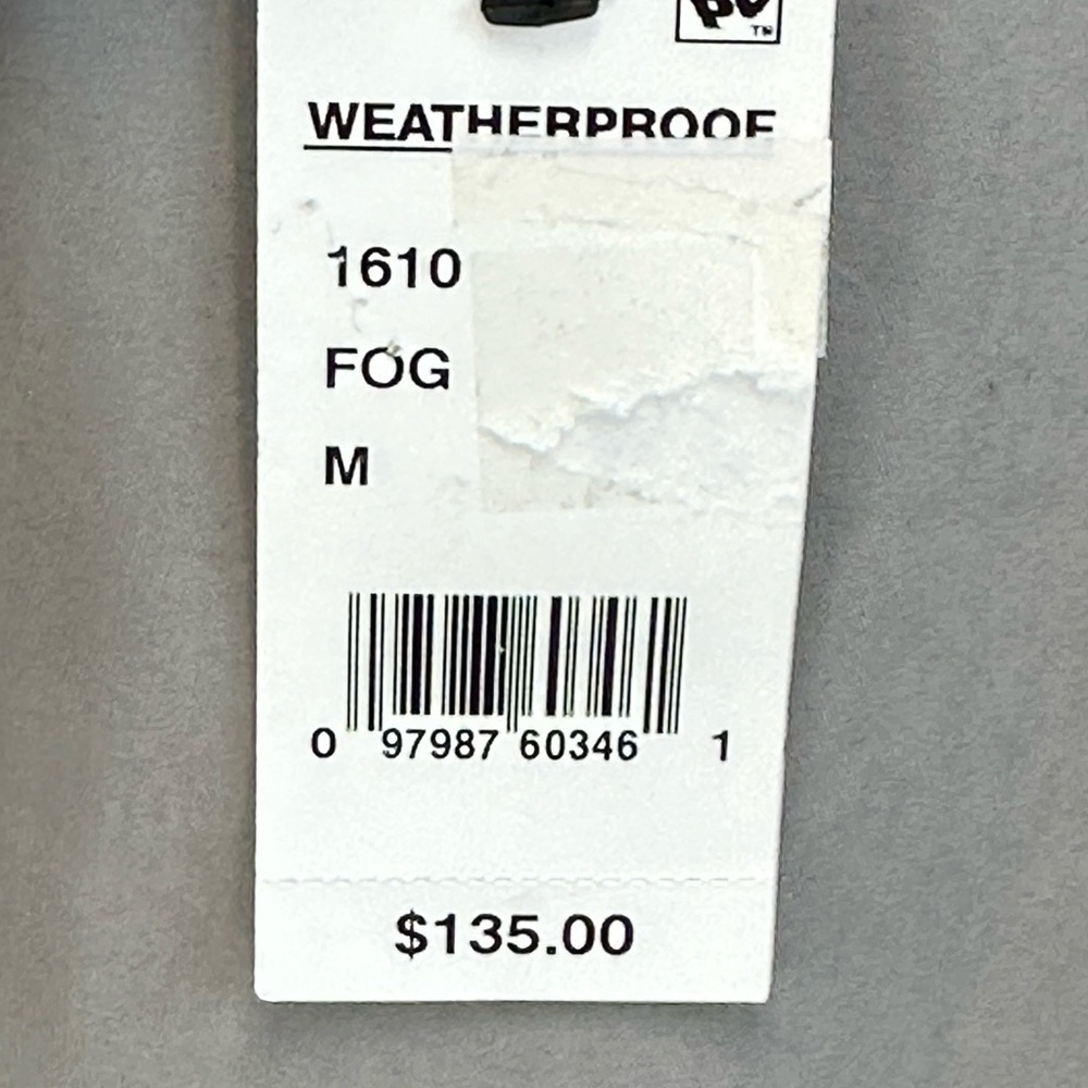Weatherproof Men's Zip Front Golf Windbreaker Jacket - Fog / Grey - size Medium - Picture 8 of 8